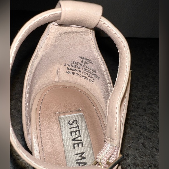 STEVE MADDEN “Carrson” ankle strap block heel sandals, Size 6.5M, Blush nude - Picture 4 of 6